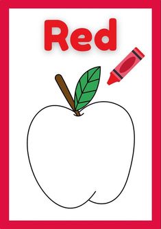 a red apple with a pencil on it