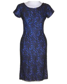 Stunning original 1950s dress in midnight blue with black lace overlay across the chest and covered button detail.   The classic 50s pencil dress radiates vintage glamour and style. Comes to life when worn, this piece needs to take centre stage in your wardrobe 50s Pencil Dress, Lace Pencil Dress, Glamour Vintage, Vintage Clothing Stores, Clothing And Textile, Military Outfit, 1950s Dress, Vintage Glamour, Vintage Fabrics