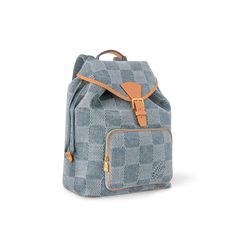 LOUIS VUITTON® - Montsouris Backpack - Blue Luxury Blue School Backpack, Luxury Blue Standard Backpack, Luxury Blue Backpack For Everyday Use, Luxury Blue Backpack For Everyday, Luxury Blue Everyday Backpack, Designer Blue Standard Backpack, Designer Blue Backpack For Daily Use, Luxury Blue School Bag, Louis Vuitton Montsouris Backpack