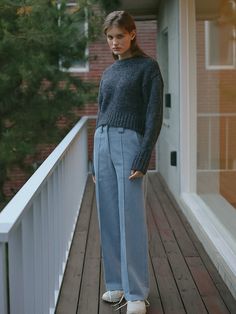 Editor's NotesVEM.VER’s Semi Wide Corduroy Pants are cut from 100% cotton corduroy fabric. With the mixed taste of 70s and 90s, they can be easily styled up with anything from a chunky sweater to a feminine blouse. They are so stylish and chic by themselves.- 100% cotton corduroy- Semi-wide fit- Full length- Slant side pockets at front- Welt pockets at back- Zip fly and hook & bar for closureMeasurements (in.)Size (S / M)- Length: 39.96 in. / 40.35 in.- Waist: 13.77 in. / 14.76 in.- Hip: 19. Retro Corduroy Bottoms For Winter, Blue Cotton Wide Leg Pants For Fall, Winter Retro Corduroy Bottoms, Winter Wide Leg Corduroy Jeans, Winter Corduroy Full Length Jeans, Retro Corduroy Winter Bottoms, Retro Winter Corduroy Bottoms, Winter Corduroy Full-length Jeans, Blue Corduroy Pants With Pockets