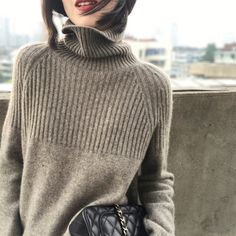 This is perfect for those who are looking for a clothing for a good price. It is fashionable, stylish, and it will look great on anyone who wears it. Do you wanahavit? Winter Sweaters Oversized, Striped Clothing, Winter Blouses, Korean Top, Winter Turtleneck, Women Turtleneck, Pullover Mode, Ribbed Turtleneck Sweater, Raglan Pullover