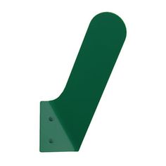 a green metal object on a white background