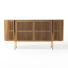 the sideboard is made out of wood