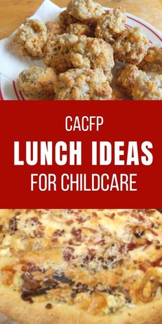 some food is sitting on a plate with the words capp lunch ideas for children