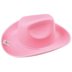 Adult size 5 inches Tall brim is 3 inches Wide Opening size is 25 inches circumference Made of felt Pink color Ships from Missouri warehouse within one business day Cowboy Hat - Pink by CarnivalSource.com! Celebrate your spirit with a pink cowboy hat. These hats are perfect for many occasions. Strut your stuff in a parade or breast cancer awareness event. Make your cowgirl costume complete with a pink cowgirl hat. Or use these as party hats at a Birthday party celebration. These pink cowboy hats Pink Cowgirl Hat, White Plastic Plates, Pink Cowboy Hat, Pink Cowboy, Cowgirl Costume, Pink Cowgirl, Birthday Party Celebration, Cowgirl Hat, Printed Balloons