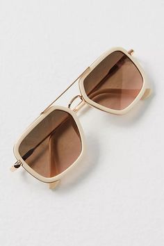 Luna Classic Aviator Sunglasses | Free People Sunglasses Women Vintage, Brow Bar, Stainless Steel Hinges, Pilot Sunglasses, Cool Sunglasses, Boho Clothing, Aviator Sunglasses, Boho Outfits, Color Coding