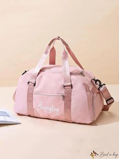 BirdinBag - Stylish Travel Backpack with Wet/Dry Pocket - Ideal for Weekend Travel - Womens Edition Functional Pink Softback Bags, Pink Gym Backpack, Functional Softback Pink Bags, Large Capacity Gym Backpack For Daily Use, Pink Large Capacity Backpack Travel Bag, Pink Large Capacity Travel Backpack, Pink Backpack Gym Bag For Daily Use, Multifunctional Pink Standard Backpack, Pink Tote Bag For Outdoor Activities