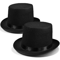 PRICES MAY VARY. Elegant, Universal Design - Measuring 5 inches tall and 23 inches in circumstance, this Classic Black Top Hat is a versatile accessory suitable for both men and women, perfect for enhancing a wide range of Halloween costumes, from Steampunk to sophisticated magician looks. Durable Felt Material - Made with high-quality black felt, this magician's top hat combines durability with elegance, making it an essential addition to your costume, providing both style and mystery. Ideal fo Black Top Hat For Costume, Fitted Black Top Hat For Costume, Black Fitted Top Hat For Costume, Black Novelty Costume Hats And Headpieces For Themed Events, Black High Crown Top Hat For Costume, Black Hat For Cosplay, Black Novelty Hat For Carnival, Black Top Hat For Themed Events, Black High Crown Costume Accessories For Themed Events