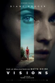 the poster for the film vision, which features a woman's face with blue eyes