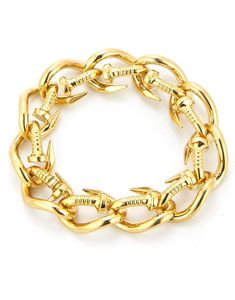 DAVID WEBB JEWELRYFINE JEWELBRACELET O YLWGOLD Polished Gold Nail Link Bracelet Gold Nail, David Webb, Marissa Collections, Jewel Box, Fine Jewels, Gold Nails, Clothing Size Chart, New Shop, Link Bracelets