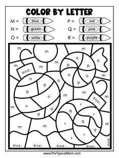 the color by number worksheet for kids to learn how to count numbers in order