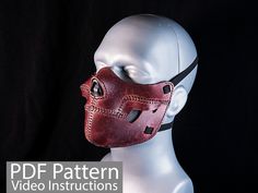 "This purchase contains a PDF pattern to make your own skull mask This is not the physical product, only the digital pattern. If you are interested in buying a finished mask, send me a message PDF is intended for letter/8.5\" by 11\" paper, print in actual size (100%) Stitching holes  are provided with 4mm distance between. If you are unsure, please watch the video first, before making purchase. Build along video here:  https://youtu.be/yOCAtnw74Lo Materials needed for this project: - 5-6 oz leather, regular to stiff - 3 oz or less. regular to soft - 0.8mm thread - 1/2 inch elastic  If there is a problem or instructions are unclear please message me, so I can assist you. It would be great to hear some feedback so I can continue to improve the patterns.  Please do not, sell, distribute, use Skull Half Mask, Motorcycle Mask, Mask Patterns, Leather Face Mask, Steampunk Mask, Hood Pattern, Wolf Mask, Skull Bags, Dog Mask