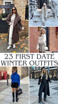 Cold Night Date Outfit, Out For Dinner Outfit Winter, Afternoon Date Outfit Winter, Snowy Date Night Outfit, Cold Day Date Outfit, First Date Outfit For Winter, First Date Winter Outfit Casual, Date Outfit Winter Night, Winter Date Outfits For Women