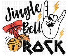 an image of a rock and roll sign with the words,'single bell bask '