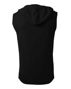 Men's Cooling Performance Sleeveless Hooded T-shirt - BLACK - 3XL | A4 Men's Cooling Performance Sleeveless Hooded T-shirt in Black Size 3XL | Micro Polyester interlock Collective Logo, Athletic Hoodie, Sleeveless Shirts, Mint And Navy, Athletic Looks, Sleeveless Hoodie, Cold Air, Sleeveless Shirt, Moisture Wicking Fabric