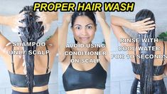 PROPER WASH HAIR FOR EXTREME GORGEOUS HAIR! When you wash your hair always do it with lukewarm water never hot water to avoid dryness and damage, when you sh... Proper Way To Wash Hair, How To Wash Your Hair The Right Way, Wash Hair, Hair Wash, Self Care Bullet Journal, Scalp Conditions, Shower Routine, Washing Hair