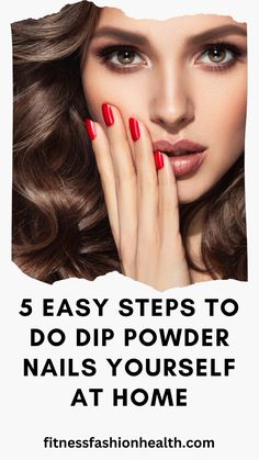 Super fast way to do the PERFECT dip powder manicure at home! Types Of Manicures, Gel Nails At Home, Professional Manicure