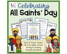 saint's day poster with saints and children