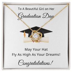 ✨💌 Celebrate her graduation in style! Our stunning necklace and custom message card will remind her of your love and support as she takes the next steps in her journey.Imagine her reaction receiving this beautiful Love Knot Necklace. Representing an unbreakable bond between two souls, this piece features a stunning pendant embellished with premium cubic zirconia crystals. Surprise your loved one with this gorgeous gift today! 14k white gold over stainless steel or 18k yellow gold over stainless Two Souls, Love Knot Necklace, Love And Support, Graduation Day, Love Knot, Knot Necklace, Stunning Necklace, Gorgeous Gift