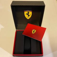 Ferrari Watch Gift Box (Box Only) Never Used From Pet And Smoke Free Home! Modern Black Box Watch Accessories, Modern Black Box-shaped Watch Accessories, Rectangular Watch Accessories In Original Box For Gift, Rectangular Watch Accessories With Original Box For Gift, Rectangular Watch Accessories With Original Box For Gifting, Rectangular Watches With Original Box As Gift, Modern Black Watch Accessories With Box, Black Rectangular Watch For Gift, Rectangular Black Watch As A Gift