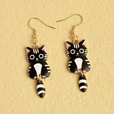 Same Day Shipping ( Usually Delivered In 2-3 Days) Real Pictures And Video Made By Me Brand New Animal Cracker Earrings, Cute Black Dangle Jewelry, Cute Black Cat Design Earrings, Animal Cracker, New Business Ideas, Jewelry Cute, Animal Crackers, Anthropologie Jewelry, Real Pictures