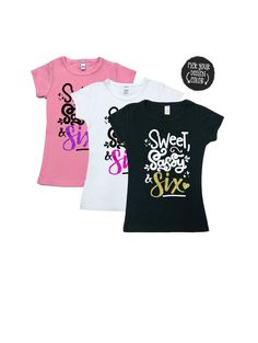 Sweet Sassy and Six - 6th birthday Shirt - Six Year Old - SIX - Girls Birthday Shirt - Glitter Birth 6th Birthday Shirt, Girls Birthday Shirt, Six Girl, Glitter Birthday, Fabulous Birthday, Birthday Girl Shirt, Glitter Case, Tyler The Creator, 6th Birthday