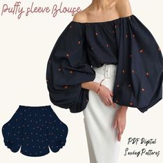 Off shoulder puff sleeve top sewing pattern|women pdf sewing - Inspire Uplift Off The Shoulder Sleeve Pattern, Off Shoulder Pattern Making, Off The Shoulder Top Sewing Pattern Free, Off Shoulder Ruffle Top Pattern, Sew Puff Sleeve Top, Puff Sleeve Top Pattern, Sewing Pattern Women, Off Shoulder Puff Sleeve, Puffy Sleeve Top