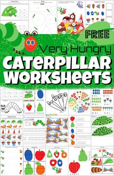 the very hungry caterpillar worksheets are great for children to practice their math skills