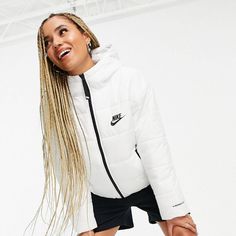 The Nike Sportswear Therma-Fit Jacket Is Perfect For Runners Who Need A Little Extra Warmth On Chilly Days. The Full-Length Design Provides Full Coverage, While The Soft, Thick Fabric Ensures You Stay Comfortable And Warm. A Zipper Closure Makes It Easy To Get The Perfect Fit, And The Luxurious Details Add A Touch Of Style. Zip Closure Added Hood Elastic Cuff And Hem 100% Polyester Size Small White Track Jacket For Winter Sports, White Athleisure Hooded Jacket For Spring, White Sporty Hooded Jacket For Winter Sports, Sporty White Hooded Jacket For Winter Sports, Nike Spring Outerwear With Drawstring Hood, White Sports Hooded Jacket With Detachable Hood, White Hooded Track Jacket For Winter, Nike Winter Outerwear With Drawstring Hood, White Track Jacket For Outdoor