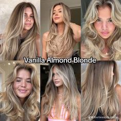 Vanilla Almond Blonde, Almond Blonde Hair, Almond Blonde, Perfect Blonde Hair, Dirty Blonde Hair, Hairstyles For Layered Hair