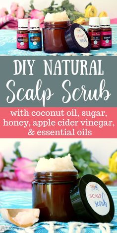 Diy Natural Scalp Scrub, Diy Scalp Scrub For Dry Scalp, Diy Scalp Scrub Oily Hair, How To Exfoliate Scalp At Home, Scalp Cleanser Diy Natural, Diy Scalp Scrub For Itchy Scalp, Scalp Oil Recipe, Apple Cider Vinegar Scalp Scrub, Essential Oils For Dry Scalp