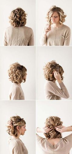 Short Hair Twist Styles, Prom Hairstyle, Updo Hairstyle, Hair Prom, Popular Haircuts, Penteado Cabelo Curto, Short Hair Updo, Formal Hairstyles, Short Curly Hair