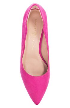 Perfectly poised and fit for any occasion, this classic pointy-toe pump is lifted by a slender heel. 3 1/4" heel Synthetic upper, lining and sole Imported Pink Pointed Toe Court Shoes With Sculpted Heel, Pink Low Heel Court Shoes With Sculpted Heel, Pink Court Shoes With Sculpted Low Heel, Pink Fitted Kitten Heels For Formal Occasions, Pink Formal Court Shoes With Deep Heel Cup, Formal Pink Court Shoes With Deep Heel Cup, Pink Formal Court Shoes Medium Width, Pink Medium Width Court Shoes For Formal Occasions, Pink Pointed Toe Court Shoes With Padded Heel