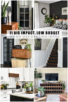 the collage shows different types of home decor