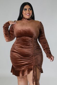 Velvet Baddie Dress – GitiOnline Plus Size Outfits Baddie, English Gowns, Jesenia Perez, Accordion Dress, Baddie Dresses, Outfits Baddie, Swirl Dress, Tail Dress, 4 Baby