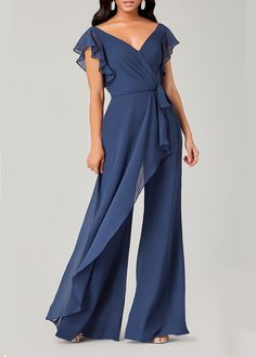 Chiffon Jumpsuit, Simply Dresses, Formal Jumpsuit, Evening Jumpsuit, Cheap Bridesmaid Dresses