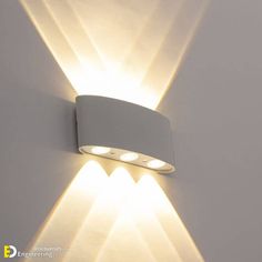 a wall light that is on the side of a wall