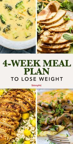 Reach your weight-loss goals with this 4-week meal plan designed to fill you up low-calorie high-protein breakfast lunch and dinner options. weight loss weight loss tips weight loss exercise weight loss medicine weight loss diet weight loss foods weight loss calculator 1 month weight loss plane Vegan Bowl Recipes, Instant Pot Soup Recipes, Best Fat Burning Foods, No Calorie Foods, Dinner Options, Healthy Salad, Fat Burning Foods, Week Meal Plan, Low Calorie Recipes