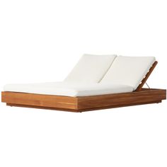 a bed that is made out of wood and has white sheets on the bottom layer