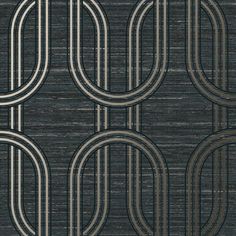 a black and silver wallpaper with circles on the side, in an abstract pattern