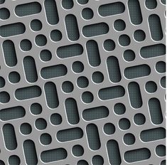 an abstract metal background with rounded holes