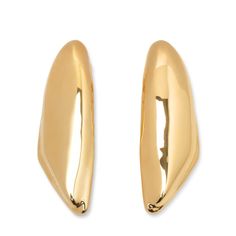 Gold pleated earrings from Alaïa. The Bombe earrings are are made of 95% copper and 5% brass, and are lightweight due to an advanced technology that allows to empty the center once the shape is formed.Material: Copper/BrassMade in Italy The Shape, Advanced Technology, Gold Earrings, In Italy, Copper, Brass, Technology, Italy, Gold