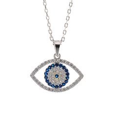 The Sparkly Evil Eye Sterling Silver Necklace  is carries a symbolic meaning, making it a perfect choice for those seeking both style and spiritual significance. Crafted with exquisite attention to detail, this necklace features a delicate chain made of sterling silver. The centerpiece of the necklace is the captivating evil eye pendant, which serves as a symbol of protection and warding off negative energies. The evil eye is beautifully adorned with Cz diamonds, carefully set in a way that crea Symbol Of Protection, The Evil Eye, Eye Pendant, Evil Eye Pendant, Delicate Chain, Cz Diamond, Polish Jewelry, Sterling Silver Necklace, Jewelry Branding