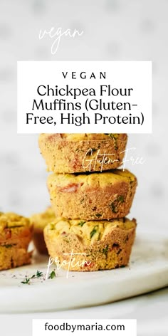 vegan chickpea flour muffins gluten free, high protein