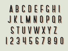 the alphabet is made up of different shapes and sizes, including letters that appear to be distorted