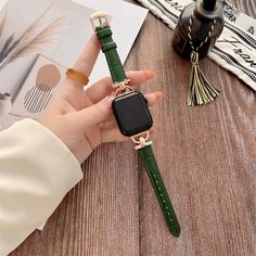 Luxury Slim Leather Apple Watch Band Elevate your Apple Watch with our genuine leather band designed for series 8, 7, 6, 5, 4, 3, and SE. This slim bracelet offers a touch of elegance and comfort, available in 38mm, 40mm, 41mm, 42mm, 44mm, 45mm, and 49mm sizes. Crafted with precision, this band combines functionality with style. The premium leather ensures durability and a luxurious feel against your skin. It's the perfect accessory for both formal occasions and everyday wear. With easy installa Trendy Leather Strap Apple Watch Band, Trendy Leather Apple Watch Band With Bracelet Strap, Trendy Rectangular Leather Strap Watch Bands, Trendy Rectangular Apple Watch Band With Leather Strap, Trendy Leather Watch Band With Bracelet Strap, Trendy Leather Watch Bands With Bracelet Strap, Trendy Gold Leather Apple Watch Band, Trendy Apple Watch Band With Leather Strap, Leather Apple Watch Band Fashion Accessory