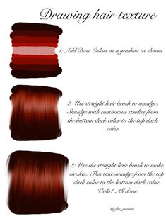 the different shades of hair are shown in this graphic style, including red and brown