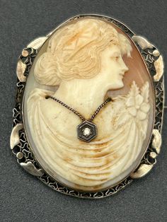 Early 1900's Real Shell Cameo 800 Silver Antique jewelry antique shell cameo Very Detailed excellent quality and condition Silver Antique Jewelry, Antique Cameo Jewelry, Small Crafts, Antique Silver Jewelry, Cameo Jewelry, Jewelry Antique, Antique Brooches, Carved Shell, Aesthetic Stuff