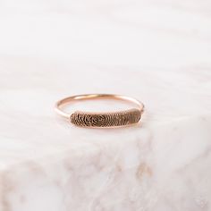 ♥ Custom Fingerprint Bar Ring ♥ The most unique jewelry you can find, a perfect gift for you and your loved one ♥ F I N G E R P R I N T ∙ B A R ∙ R I N G * Material: High Quality Solid 925 Sterling Silver * Dimensions: 3mm x 15mm Bar * Finish: Sterling Silver ∙ 18K Gold ∙ Rose Gold * Personalized: Design can be personalized with your own Fingerprint or Messages. * All our work is custom made by hand with Love and Care in our workshop ♥ H O W ∙ T O ∙ O R D E R * Simply use the -ASK A QUESTION- or Minimalist Stamped Rings For Gifts, Minimalist Stamped Rings As Gifts, Personalized Rose Gold Engraved Ring For Gift, Personalized Engraved Rose Gold Ring For Gift, Engraved Rose Gold Jewelry For Promise Ring, Engraved Minimalist Midi Rings For Gift, Minimalist Engraved Midi Rings As Gift, Minimalist Engraved Midi Rings Gift, Customizable Rose Gold Promise Jewelry