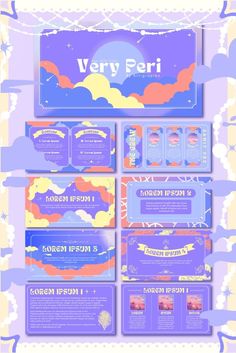 Very peri - Violet template from color of the year 2022. Ticket design and carnival Presentation Slide Design, Very Peri Color